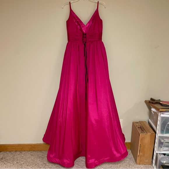 Fuchsia Prom Dress - Picture 2 of 7